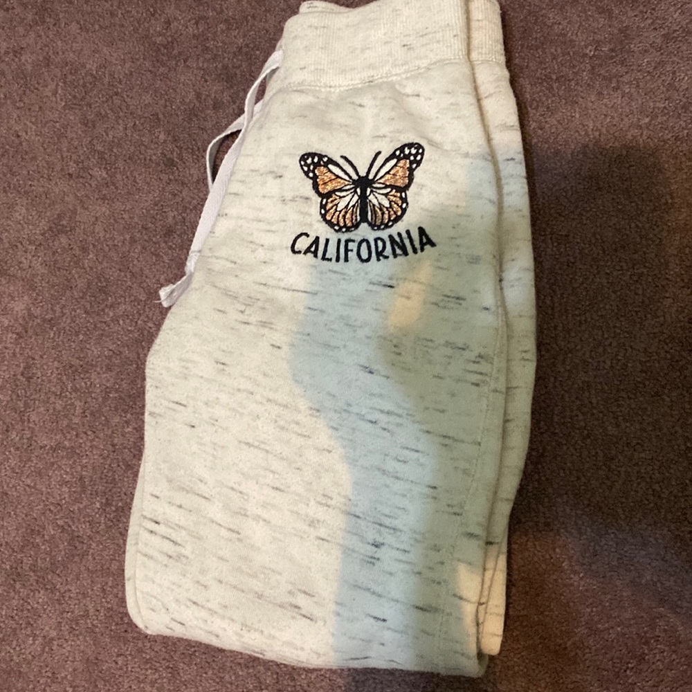 Butterfly white sweatpants